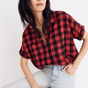 Madewell | Flannel Courier Shirt in Buffalo Check